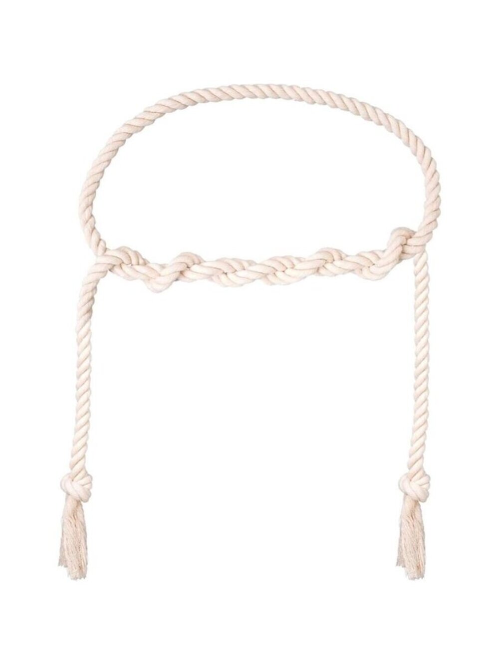 Simple Cotton long Waist Rope Belt Costume Braided Waist Rope Medieval Belt for